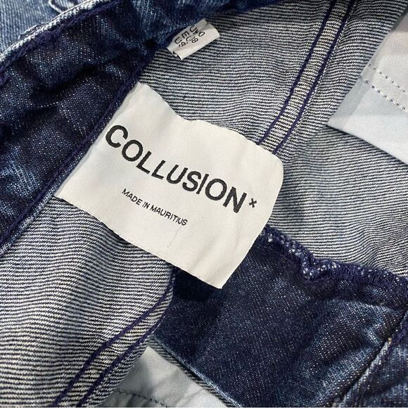 ASOS Collusion Denim Mini Skirt Size US 6 - Picture 4 of 8